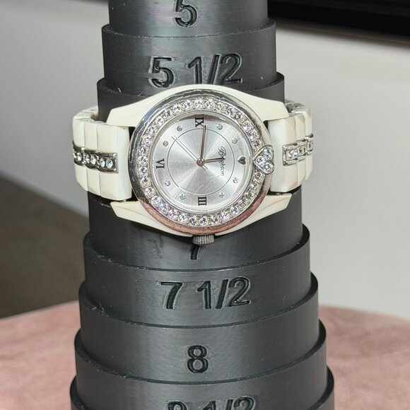Brighton Dana Point White Link Watch with Swarovski Crystals β Needs Battery - Picture 8 of 12